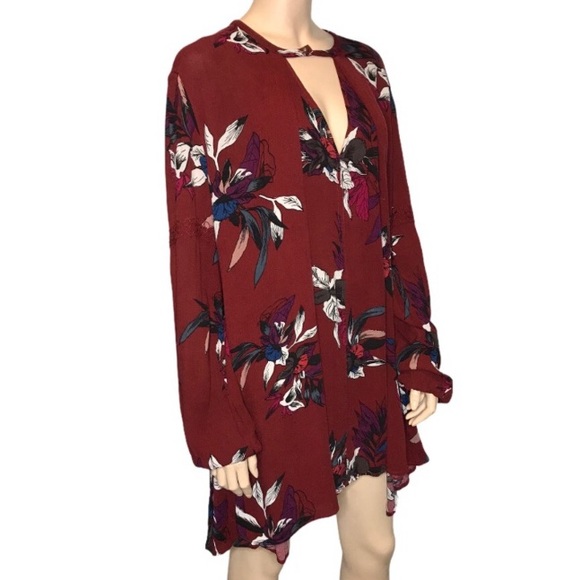 Free People Tree Swing Oversize Maroon Dress - Picture 3 of 11